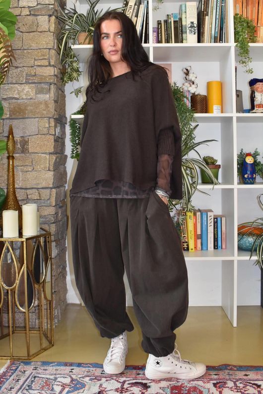 Basso Box Knit Coffee Bean